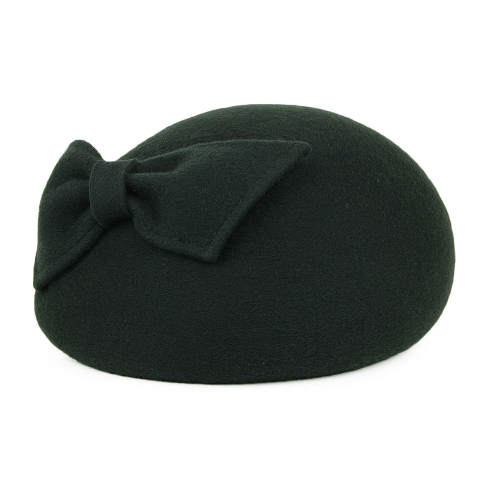 Whiteley Hats Kate Pillbox Hat With Bow - Forest – Village Hats