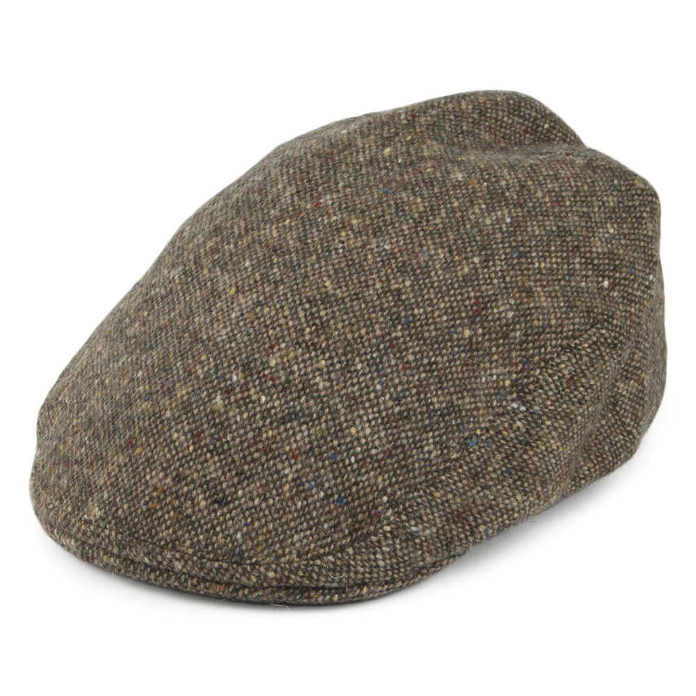 Olney Hats Hereford Pure Wool Tweed Flat Cap Brown Village Hats 2079