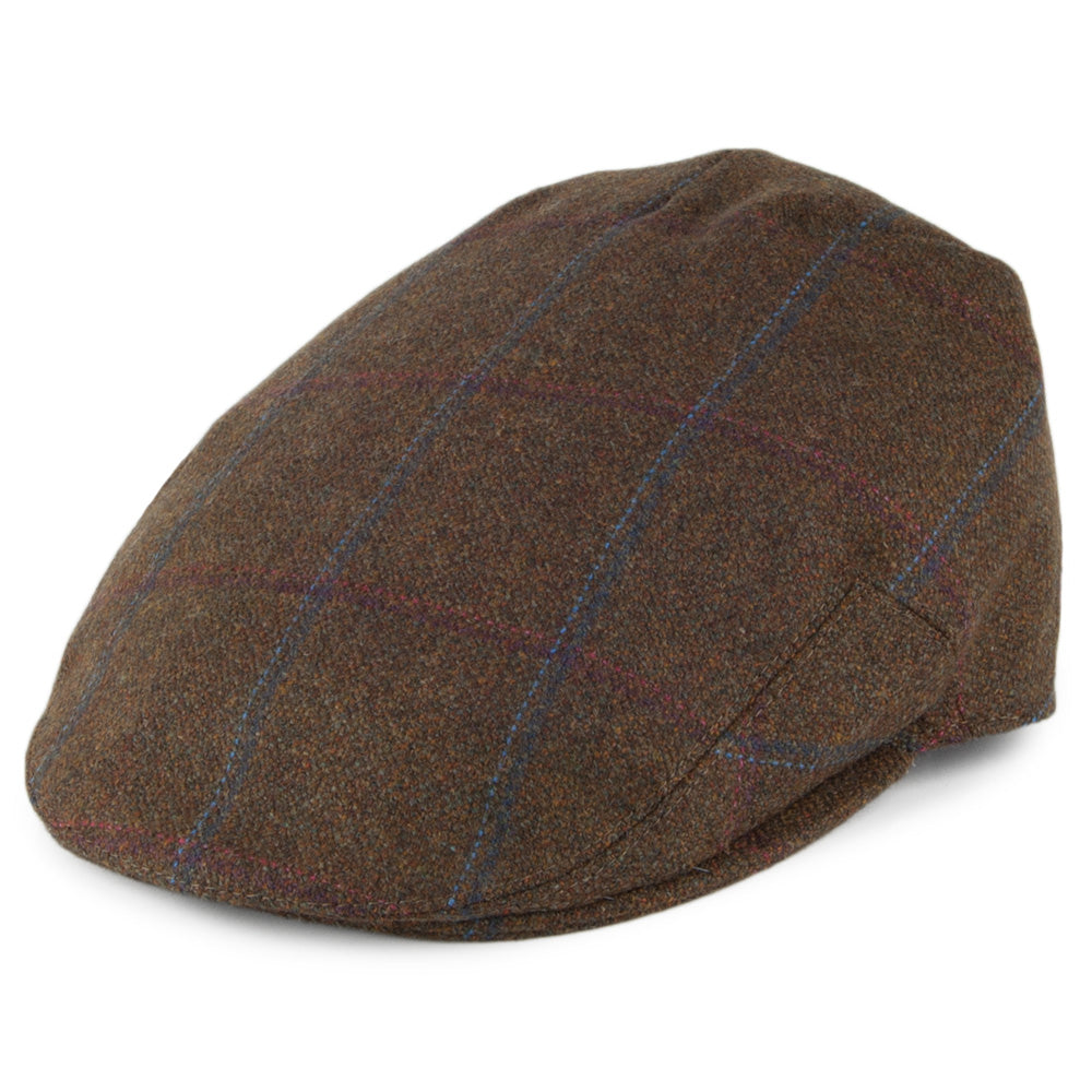 Olney Hats Kinloch Tweed Saxony Flat Cap Olive Village Hats 6896