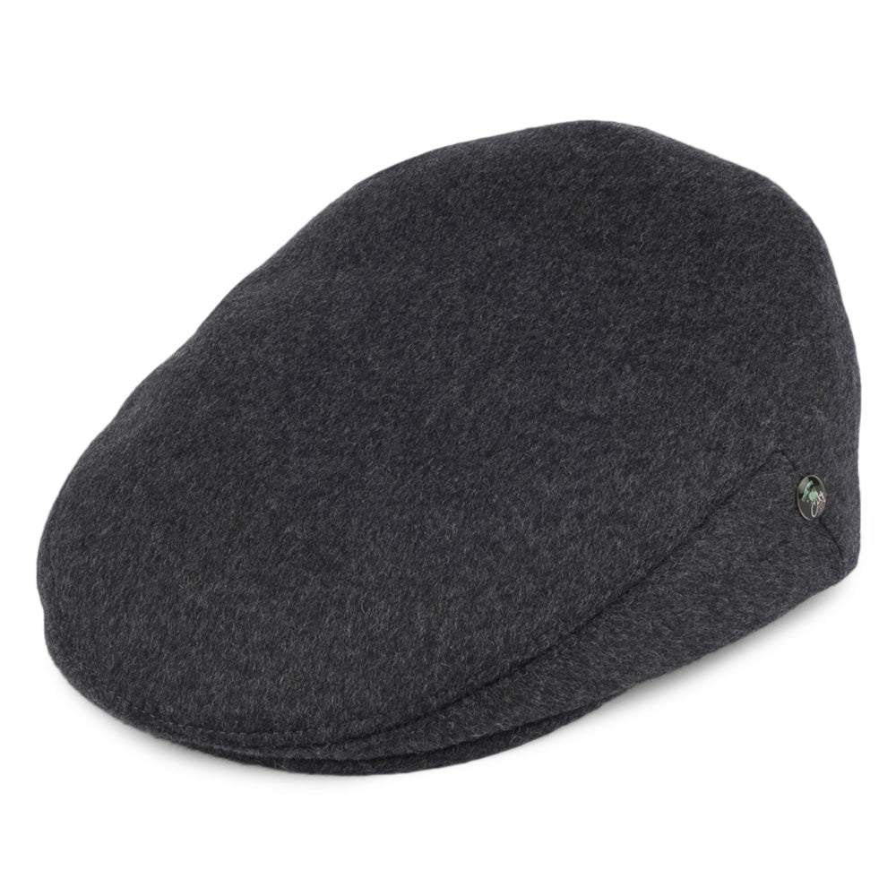 City Sport Loden Wool Flat Cap Grey Village Hats 5729