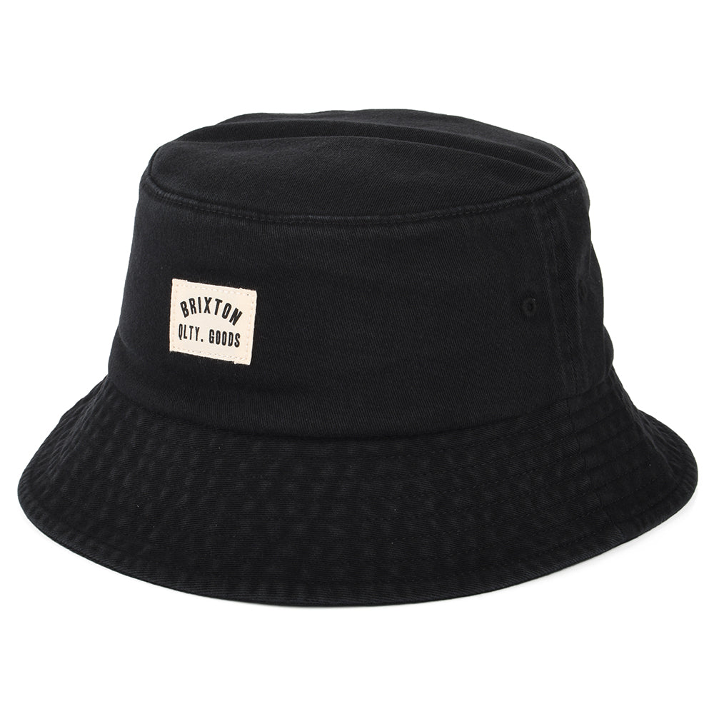 Brixton Hats Woodburn Washed Packable Bucket Hat - Black – Village Hats