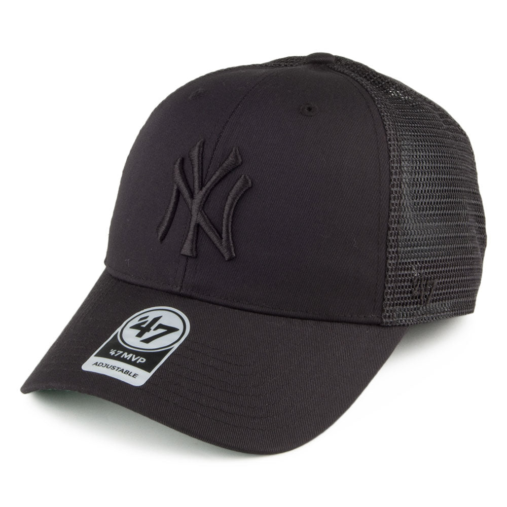 47 Brand Black Logo New York Yankees MLB Branson MVP Camouflage Trucker  Hat