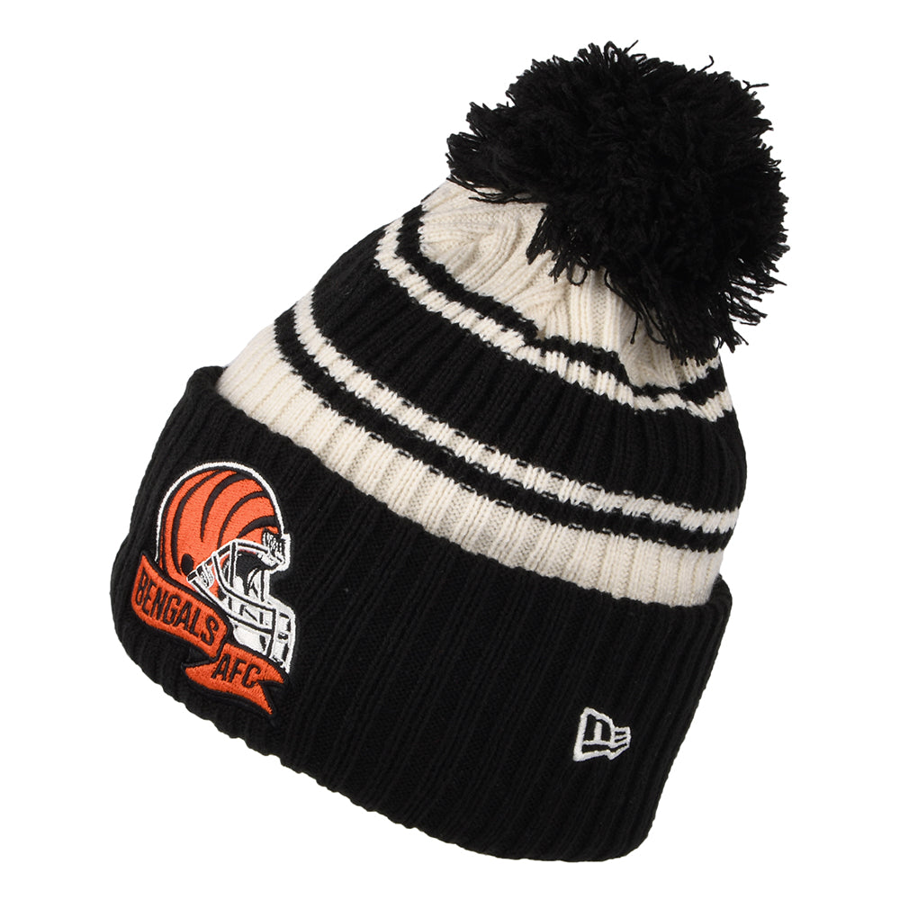 Cincinnati Bengals NFL Sideline 2023 Black Bobble Knit Hat