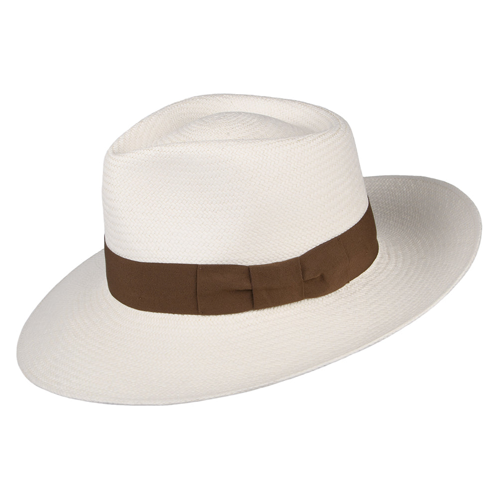 Failsworth Hats Chatsworth Panama Fedora Hat - Bleach-Taupe