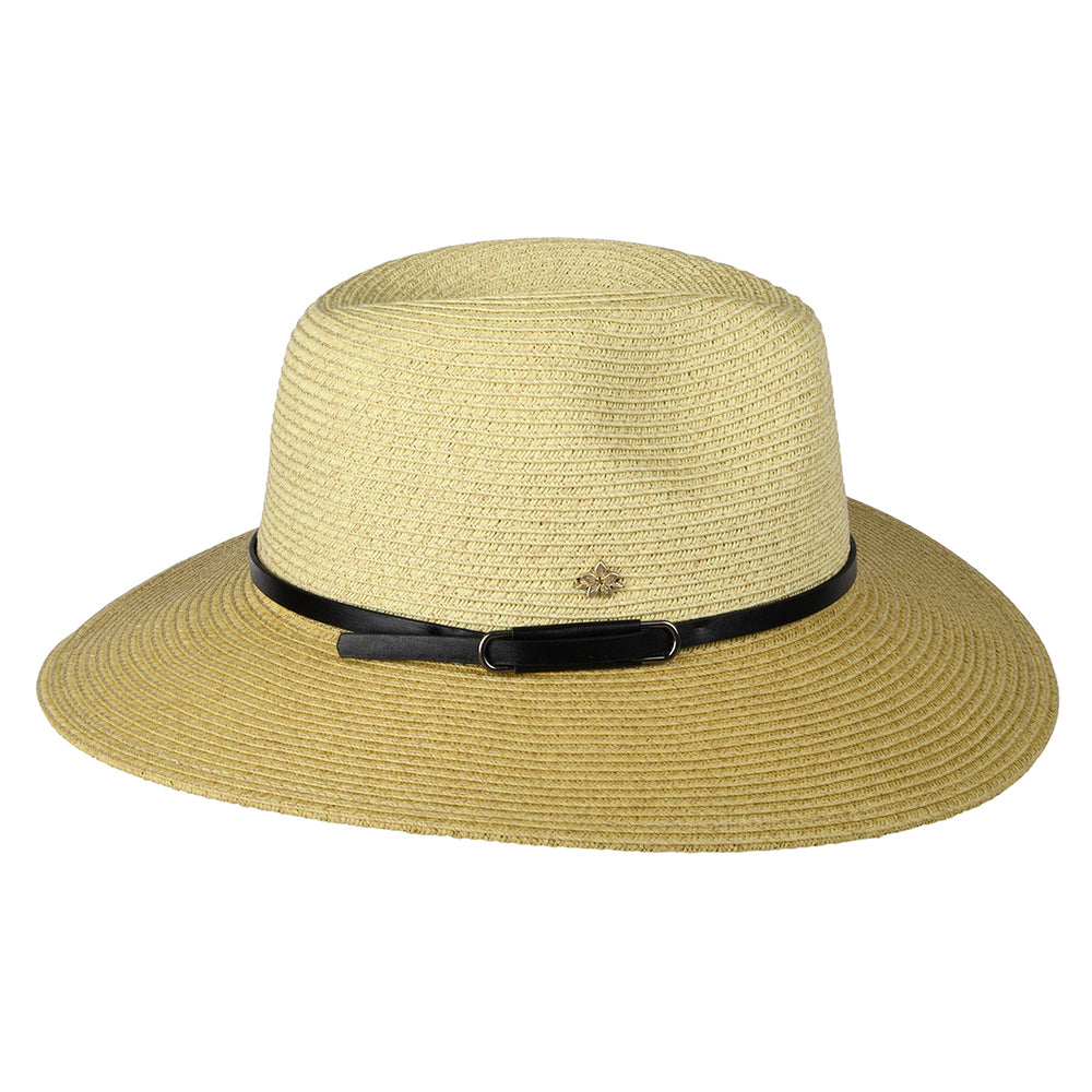 Cappelli Hats Sapo Paper Braid Safari Fedora Hat - Natural-Black