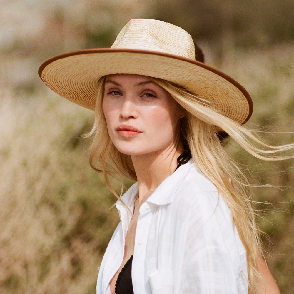 Brixton Hats Jo Rancher Straw Cowboy Hat - Natural-Tan