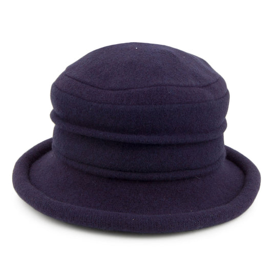 Scala Hats Tula Wool Cloche - Navy Blue