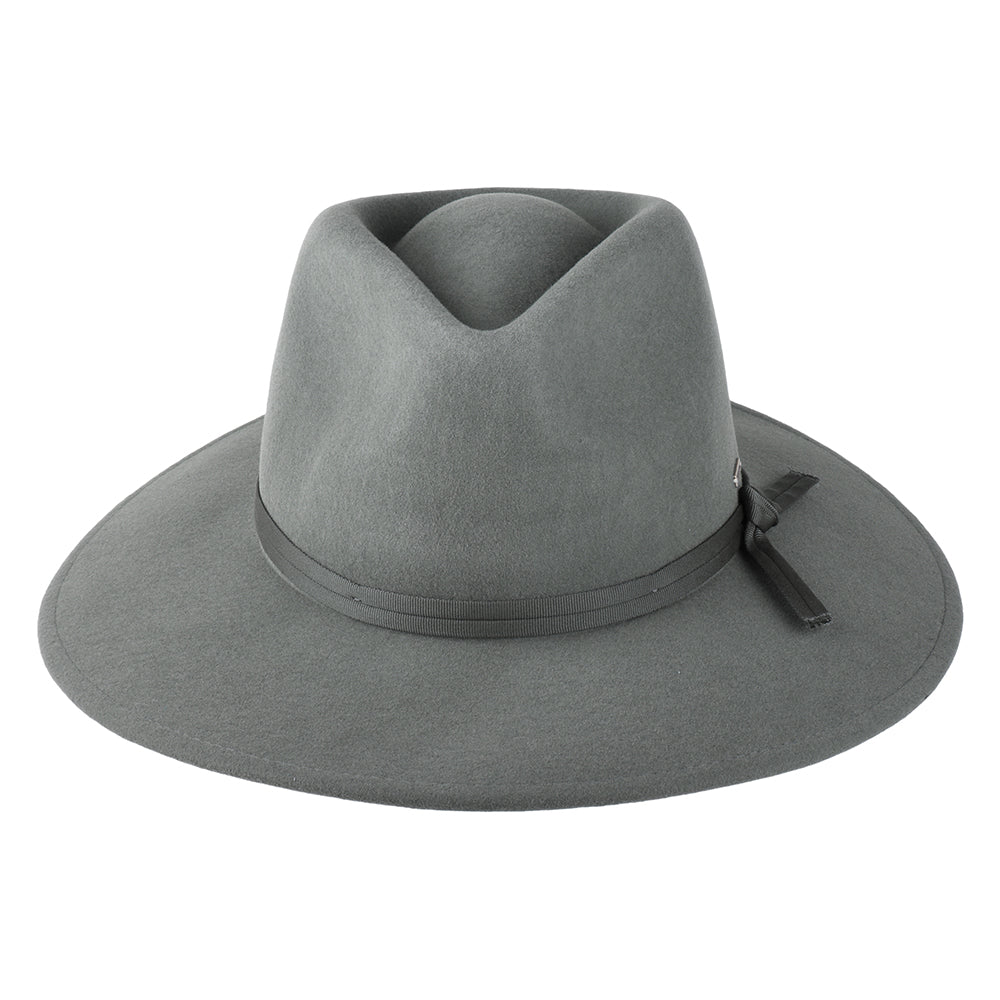 Brixton Hats Joanna Wool Felt Packable Fedora Hat - Dark Grey