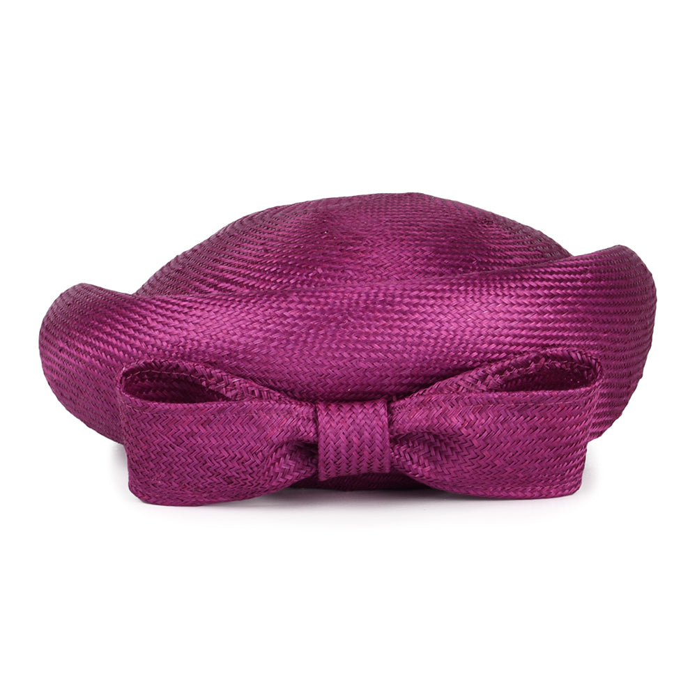 Whiteley Hats Alexia Straw Pillbox Hat - Magenta