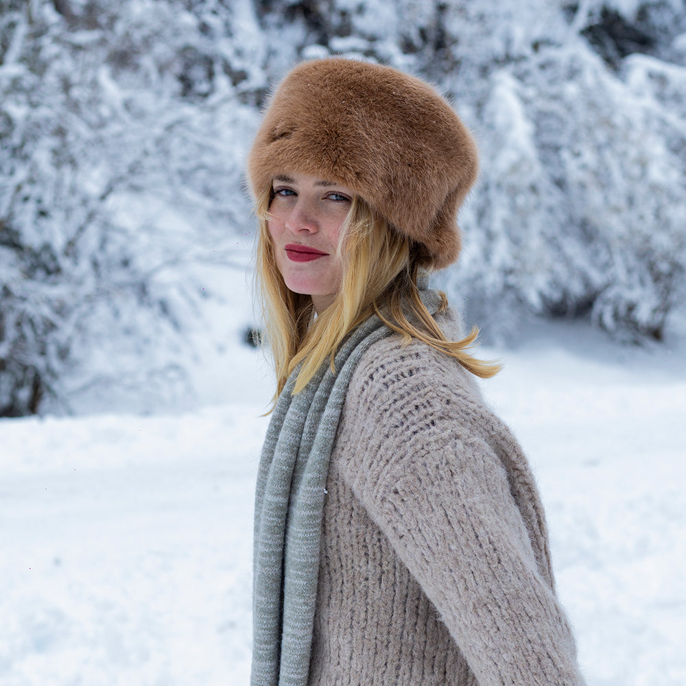 Barts Hats Josh Faux Fur Pillbox Winter Hat - Light Brown