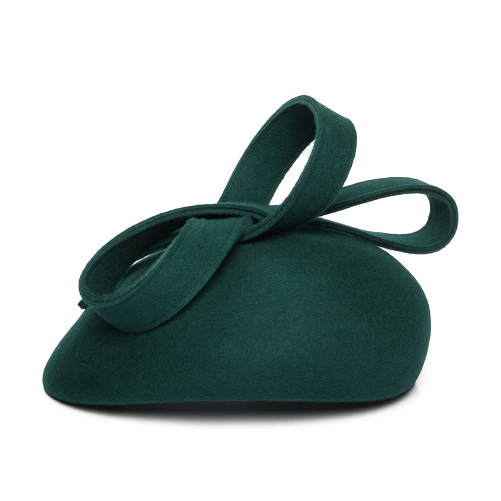 Whiteley Jenny Wool Pillbox Hat - Forest