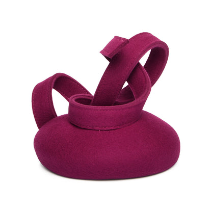 Whiteley Hats Beatrice Wool Pillbox Hat With Swirl - Magenta