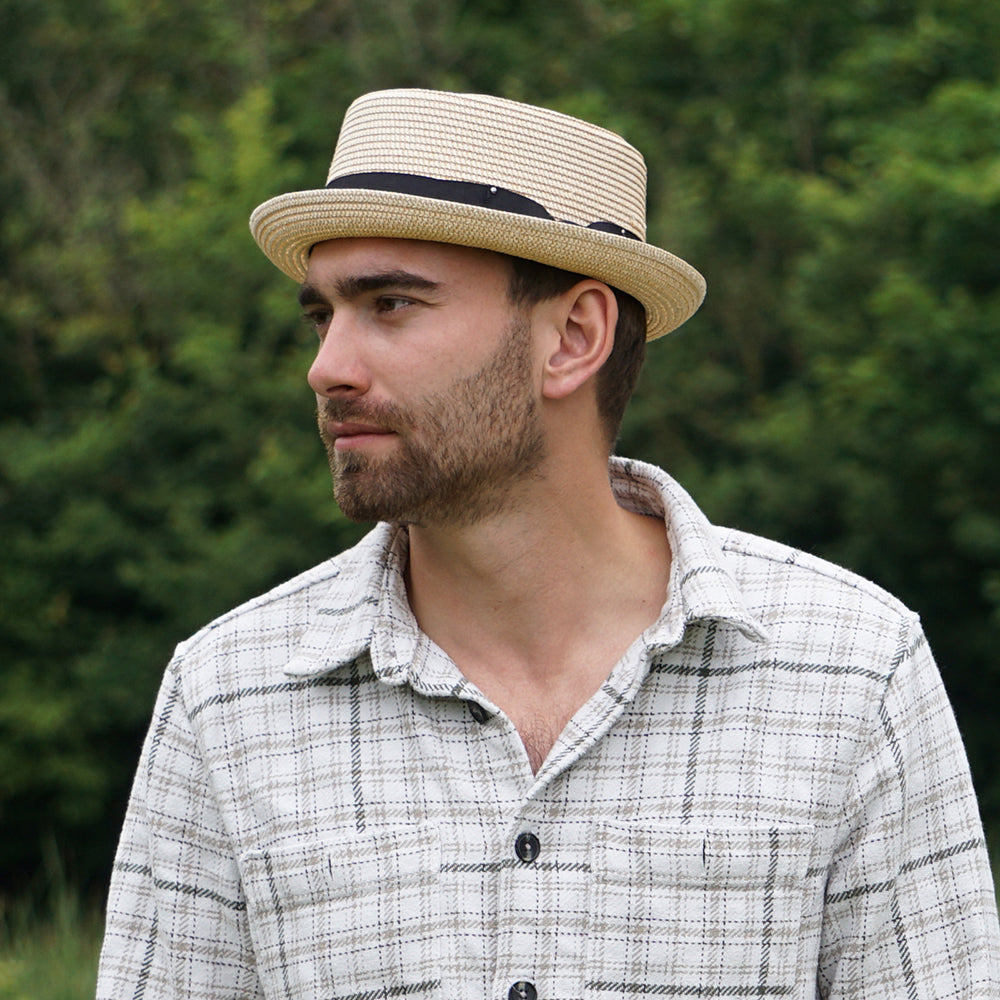 Jaxon & James Toyo Braided Pork Pie Hat - Natural