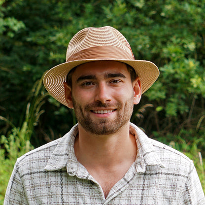 Jaxon & James Toyo Braided Fedora - Cappuccino