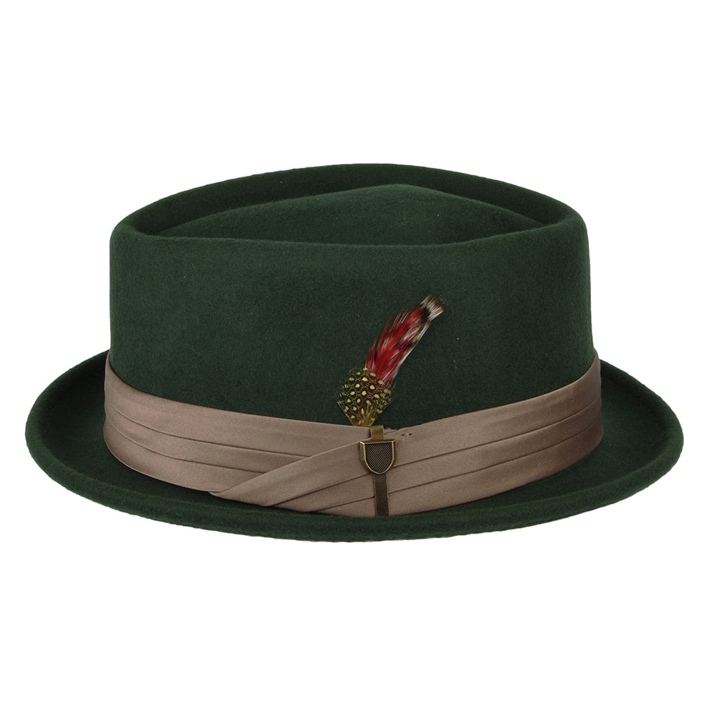 Brixton Hats Stout Wool Felt Pork Pie Hat - Moss-Bronze