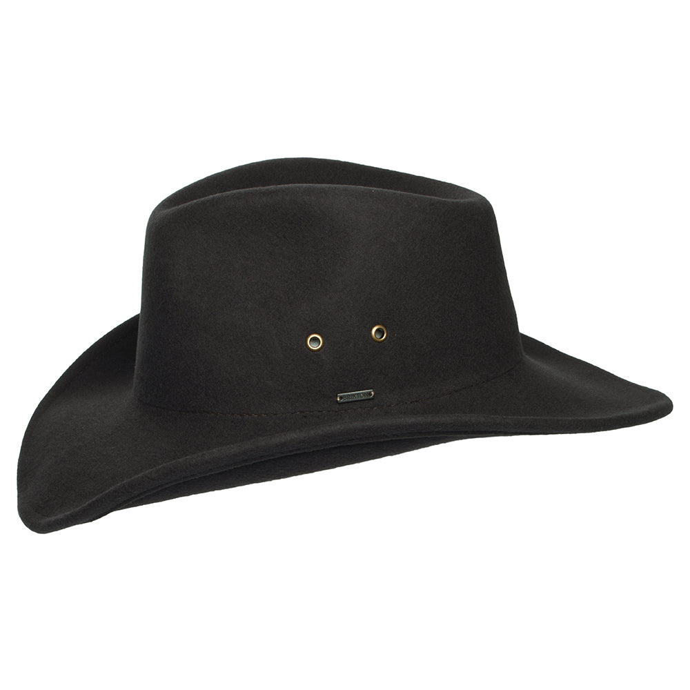 Brixton Hats Scottsdale Weather Guard Wool Felt Cowboy Hat - Chocolate