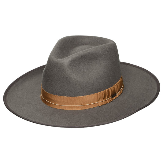 Brixton Hats Reno Wool Felt Fedora Hat - Dark Grey