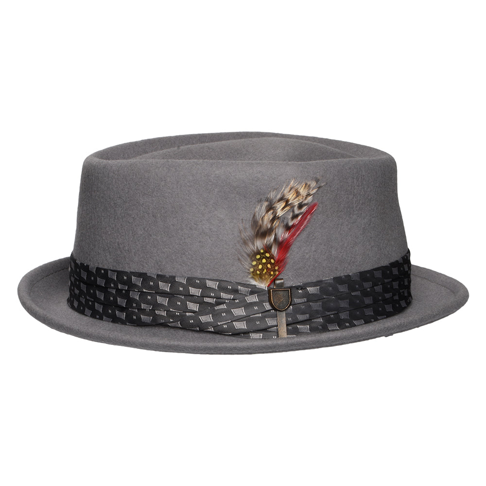 Brixton Hats Stout Wool Felt Pork Pie Hat - Light Grey