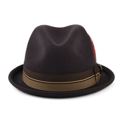 Brixton Hats 20th Anniversary Gain Wool Felt Trilby Hat - Chocolate