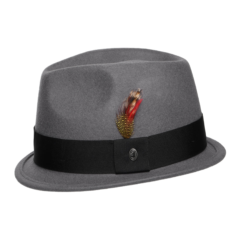 Jaxon & James Dekker Crushable Trilby Hat - Grey