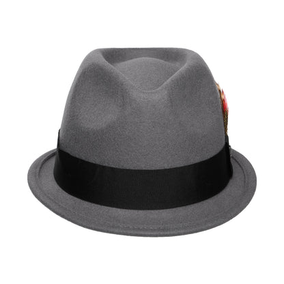 Jaxon & James Dekker Crushable Trilby Hat - Grey