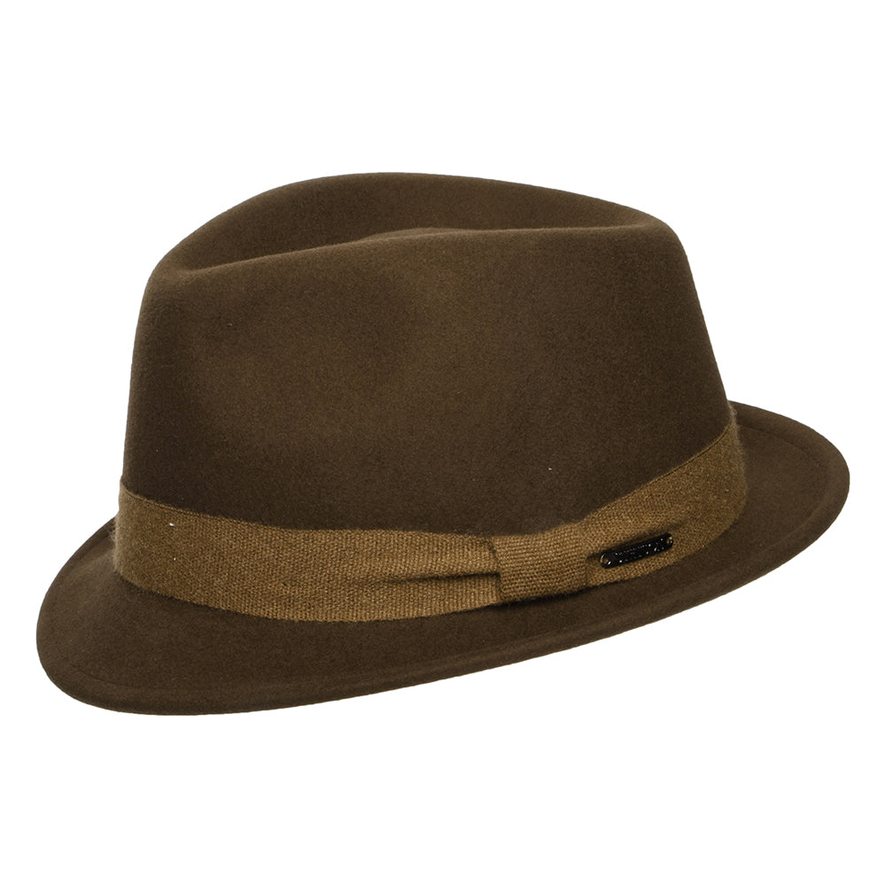 Stetson Hats Guilford Player Wool Felt-Cashmere Trilby Hat - Brown