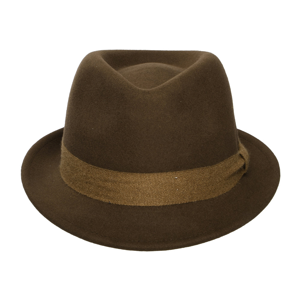 Stetson Hats Guilford Player Wool Felt-Cashmere Trilby Hat - Brown