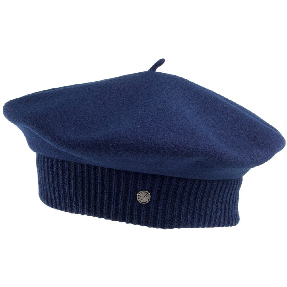 Héritage par Laulhère Hats Parisienne Merino Wool Beret - Blue