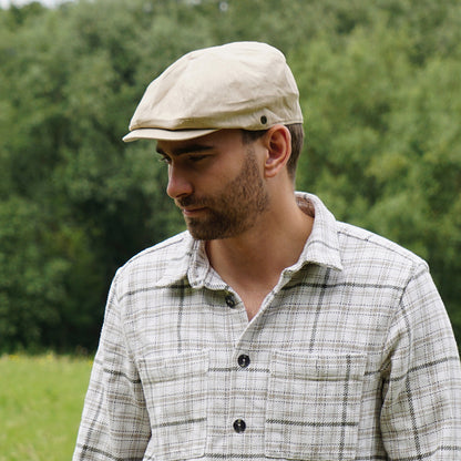 Jaxon & James Linen Newsboy Cap - Natural