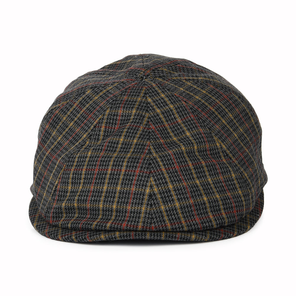 Kangol Plaid Flexfit Newsboy Cap - Grey-Multi