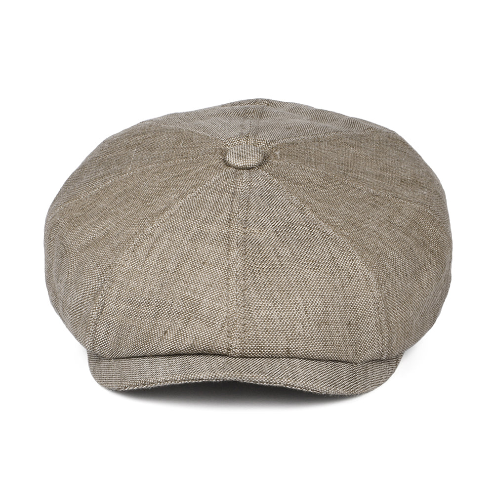 Stetson Hats Hatteras Marl Linen Newsboy Cap - Beige