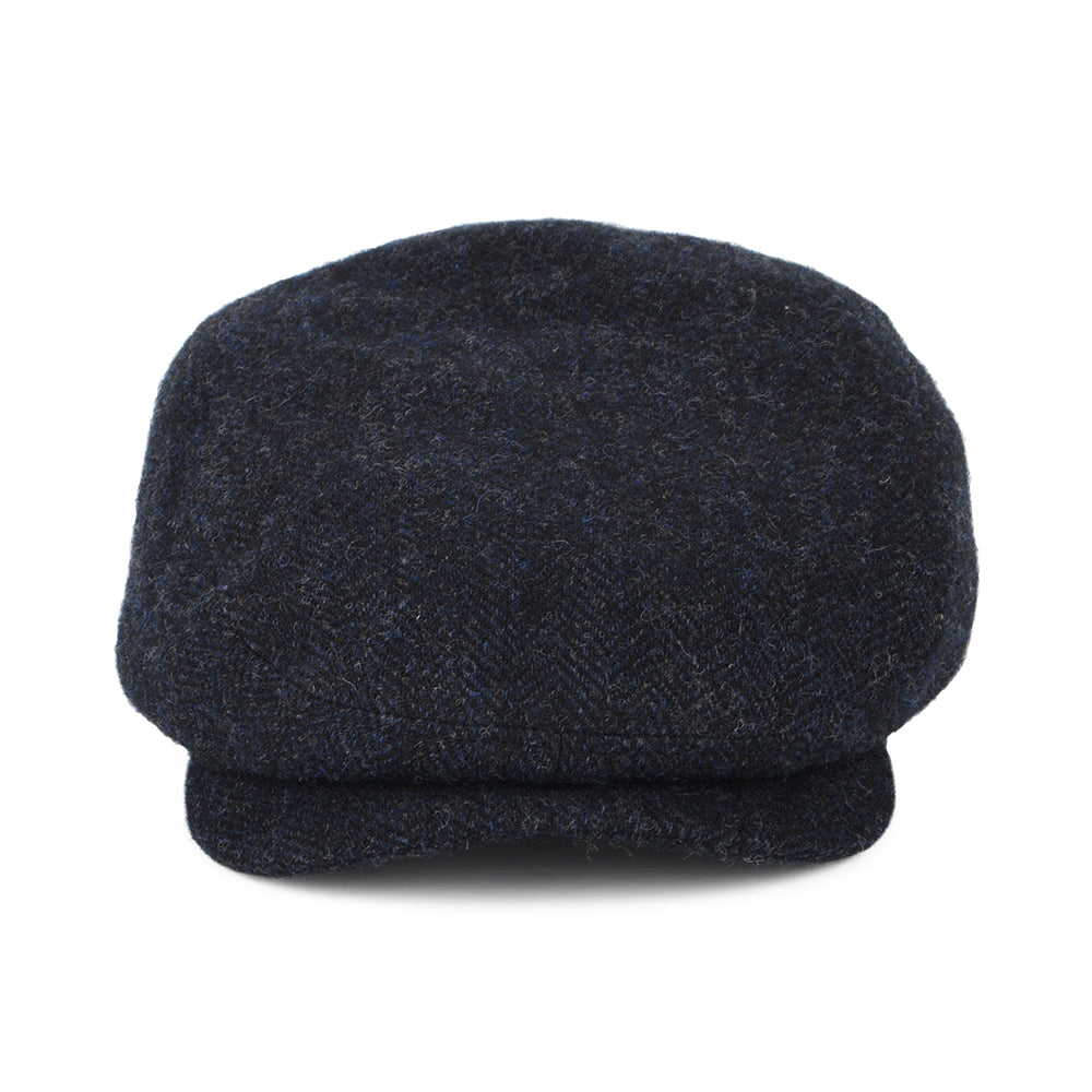 Stetson Hats Herringbone Wool Flat Cap - Navy Blue