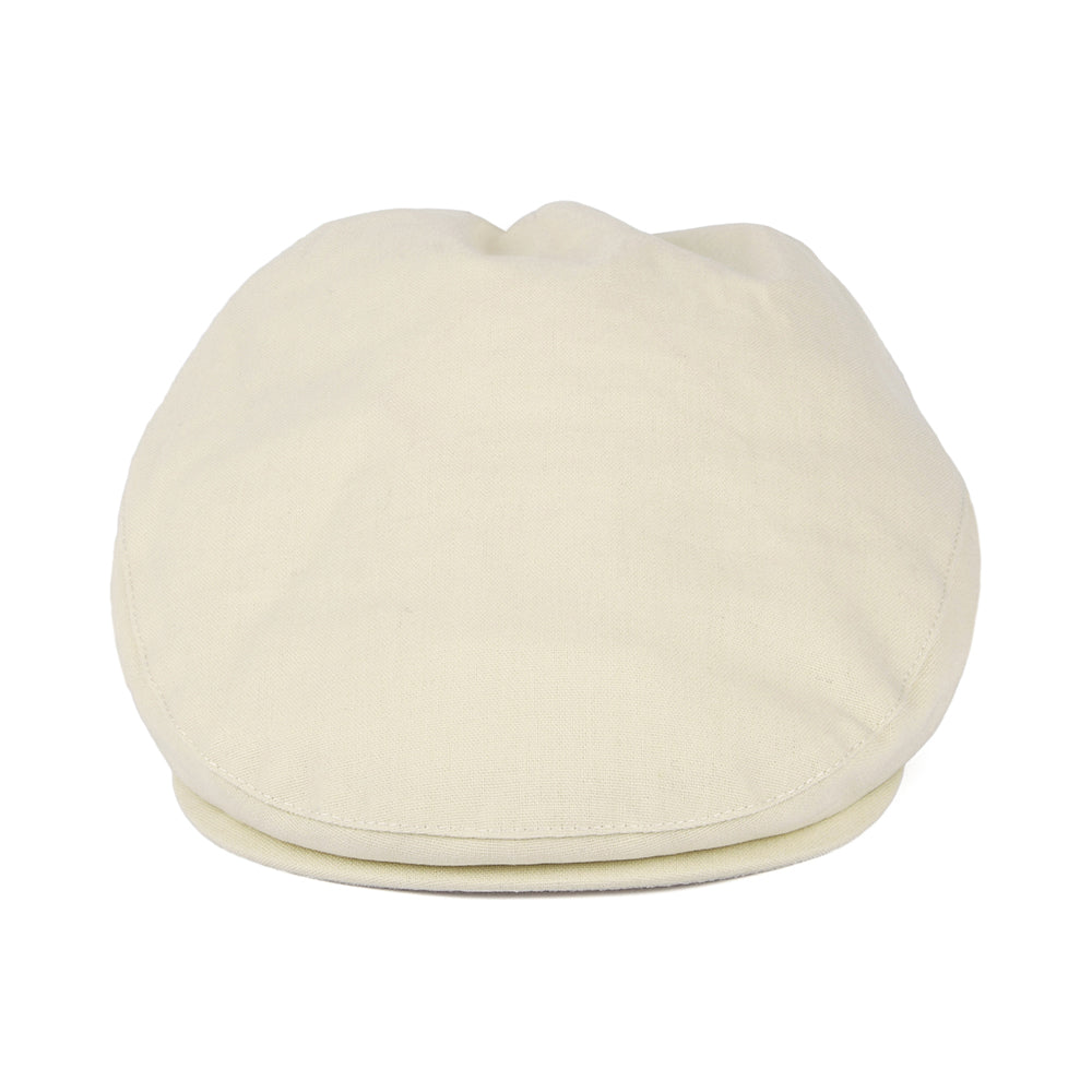 Christys Hats Balmoral Cotton-Linen Flat Cap - Buttermilk