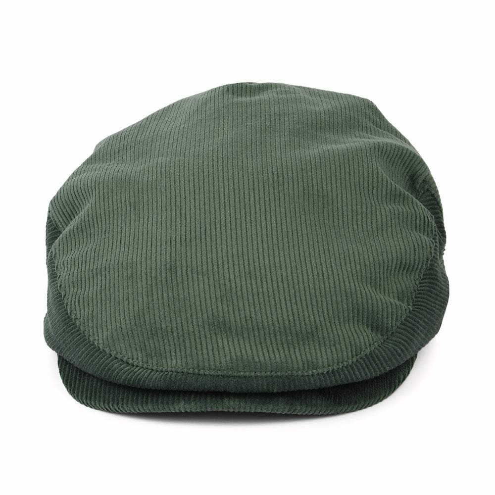 Brixton Hats Hooligan Corduroy Flat Cap - Pine Green