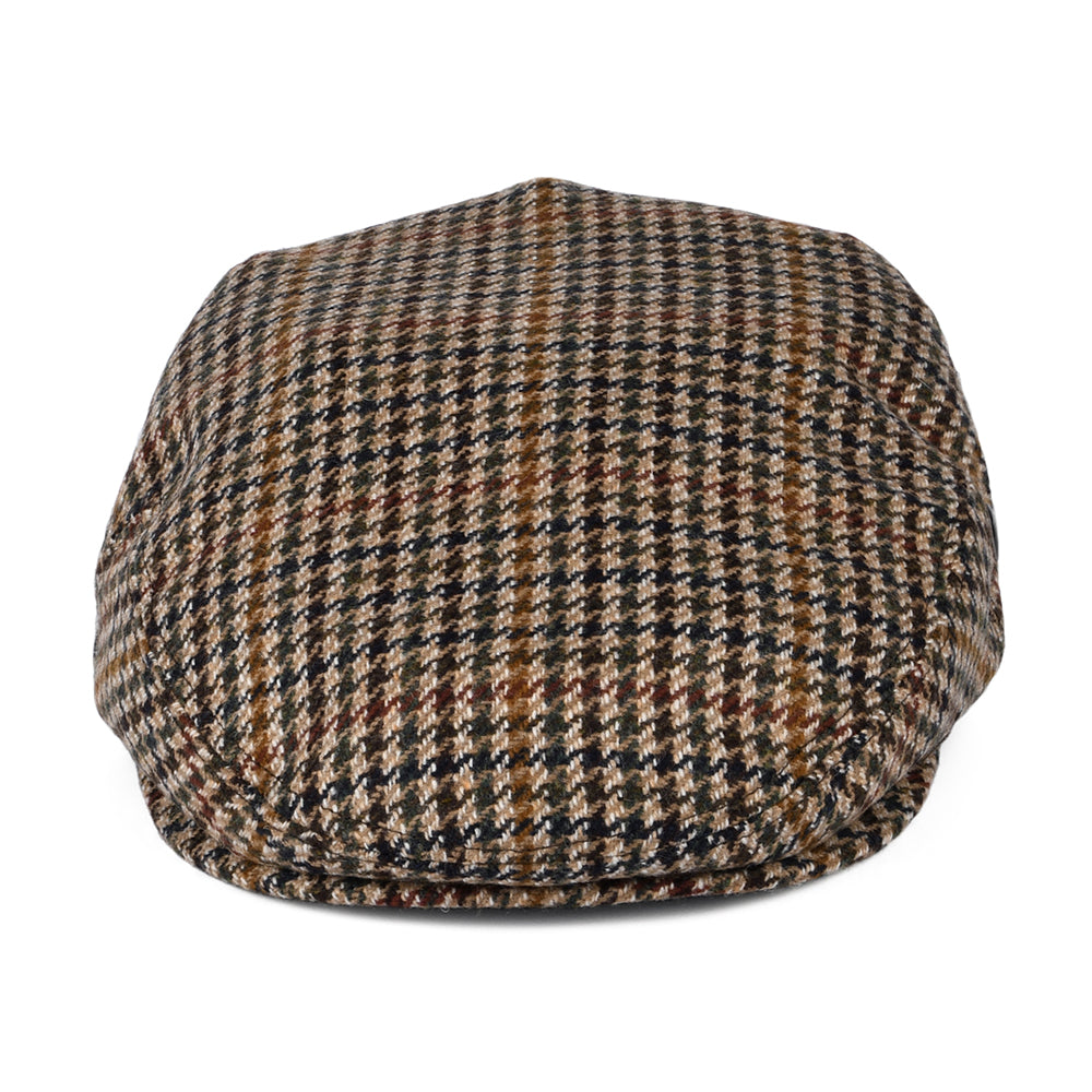 City Sport Wool-Cashmere Houndstooth Flat Cap - Camel