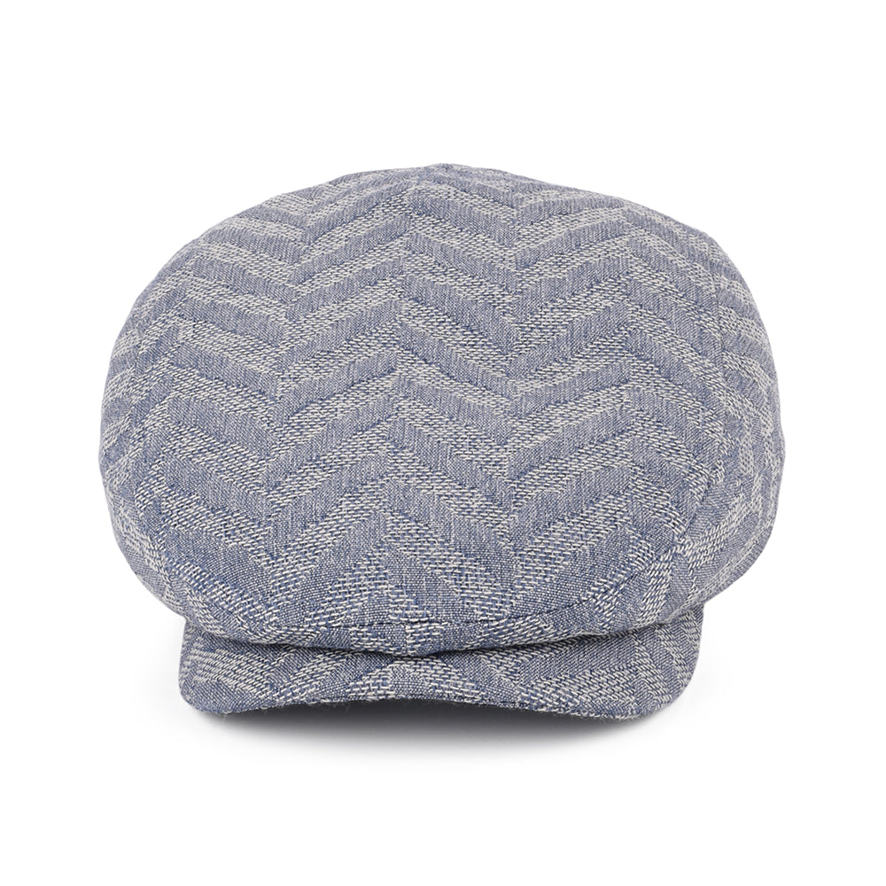 Stetson Hats Driver Herringbone Jacquard Flat Cap - Light Blue