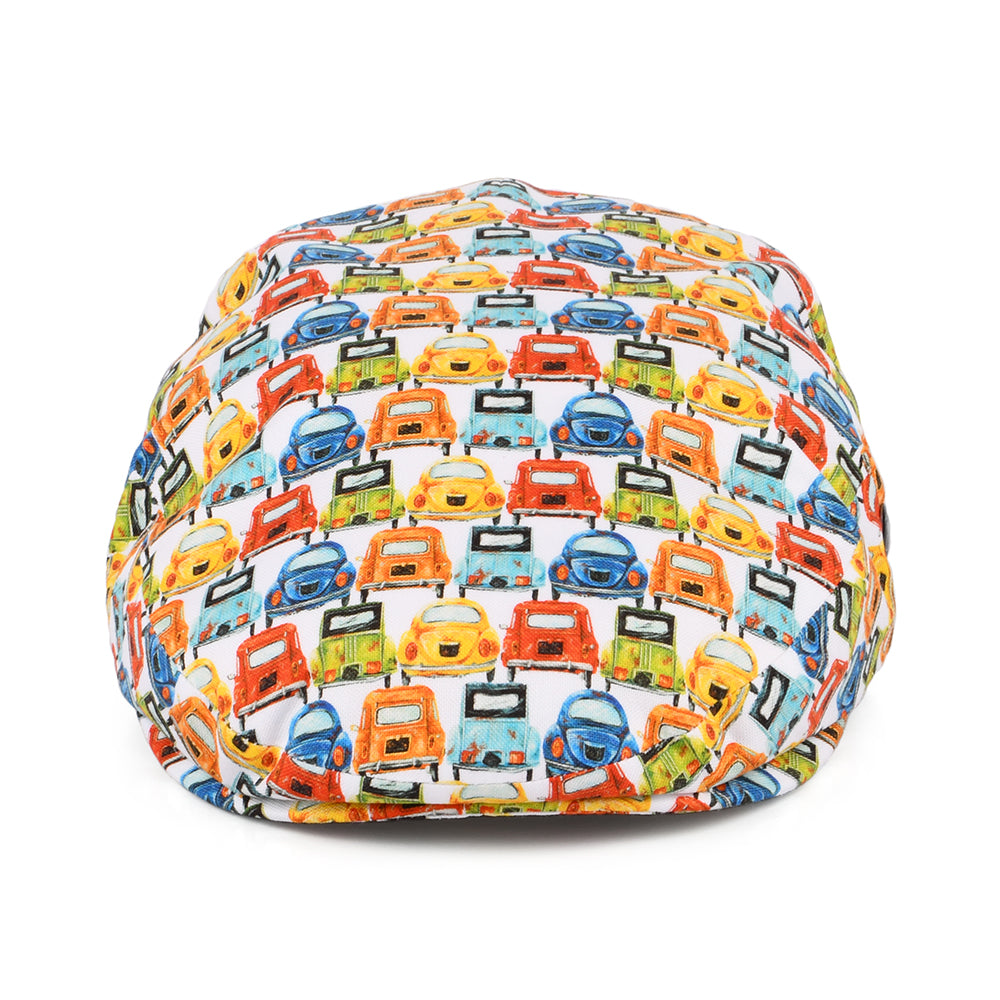 City Sport Vintage Cars Cotton Flat Cap - Multi-Coloured