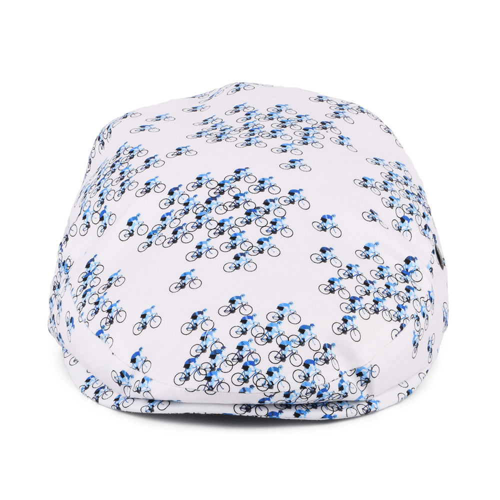 City Sport Tour de Velo Cotton Flat Cap - White-Blue