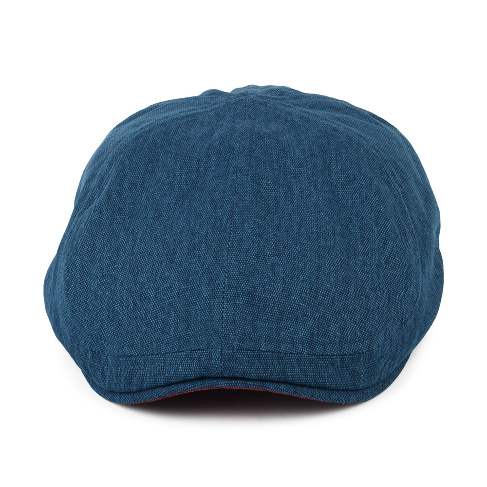 Failsworth Hats Porto Cotton Duckbill Flat Cap - Teal-Red