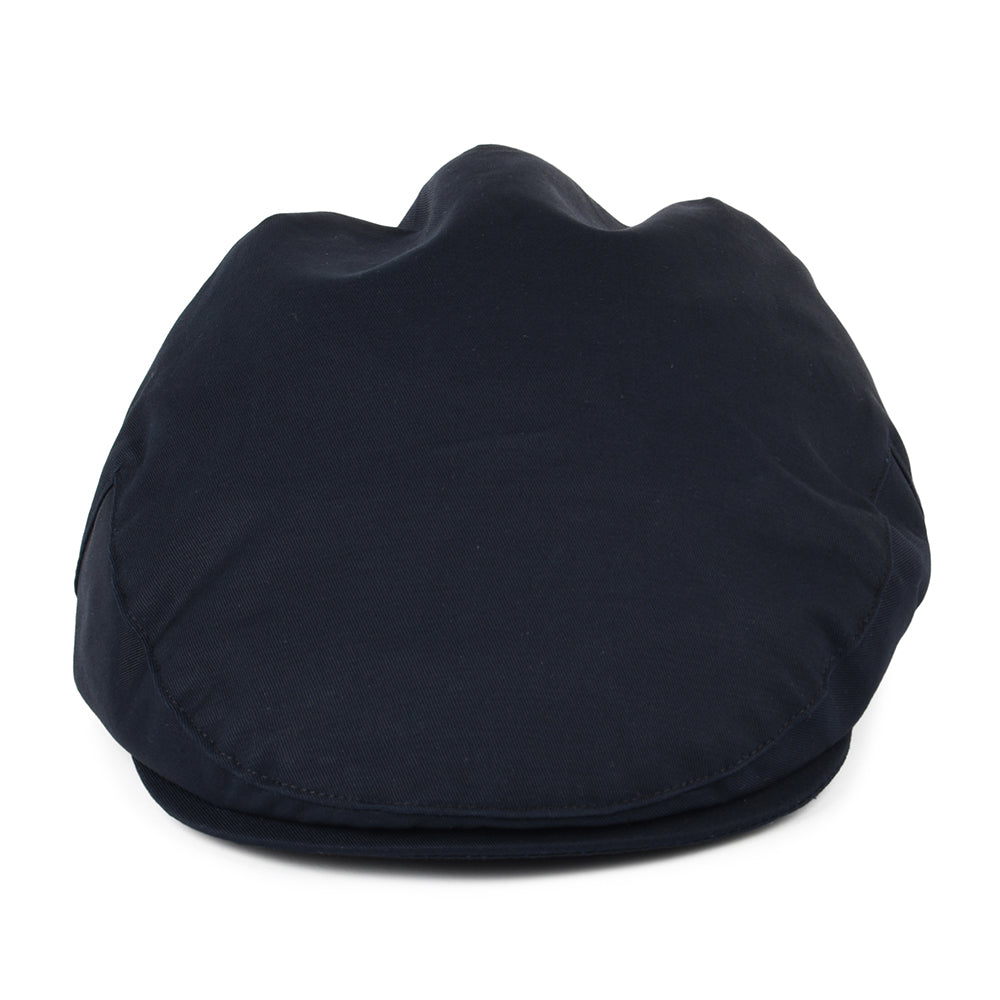 Christys Hats Balmoral Cotton Flat Cap - Navy Blue