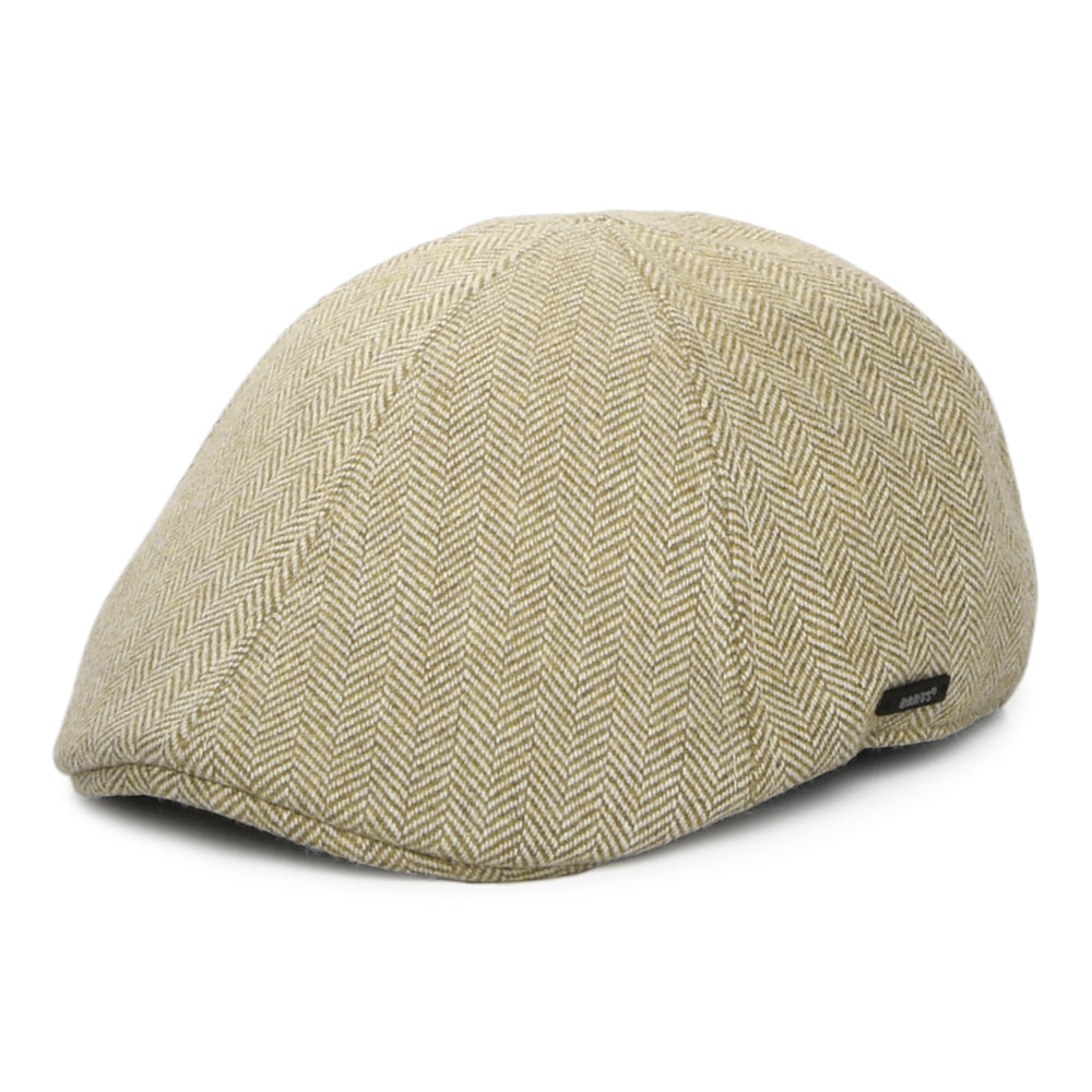 Barts Hats Mr. Mitchell Herringbone Duckbill Flat Cap - Sand