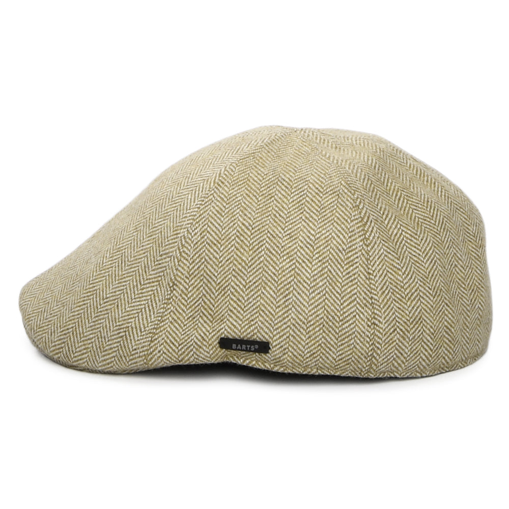 Barts Hats Mr. Mitchell Herringbone Duckbill Flat Cap - Sand