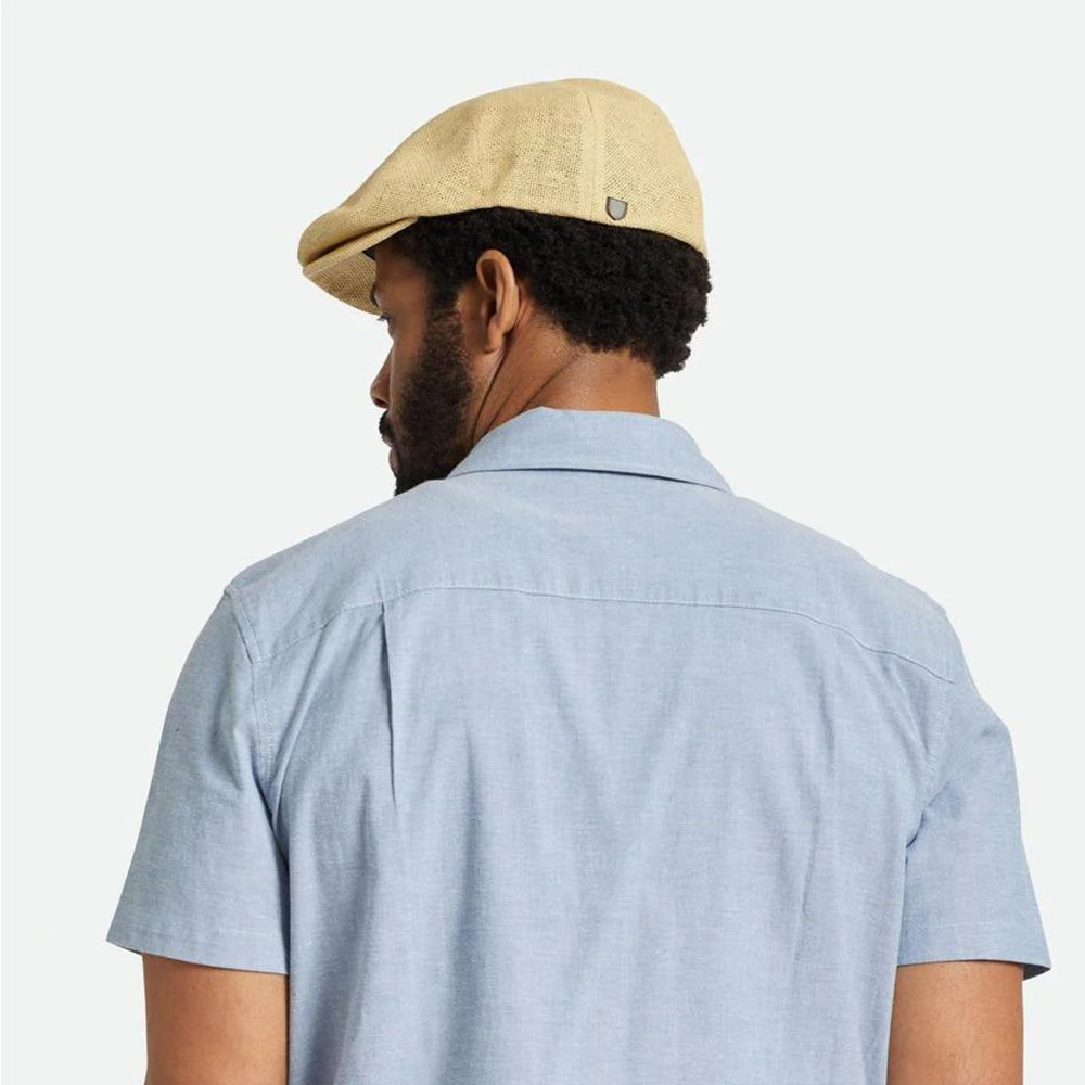 Brixton Hats Hooligan Lightweight Toyo Straw Flat Cap - Natural