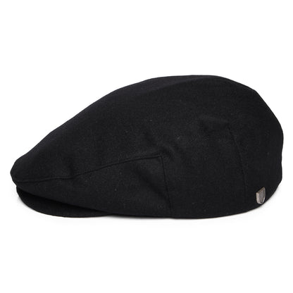 Brixton Hats Hooligan Flannel Flat Cap - Black