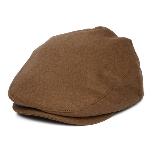 Brixton Hats Hooligan Flannel Flat Cap - Tobacco