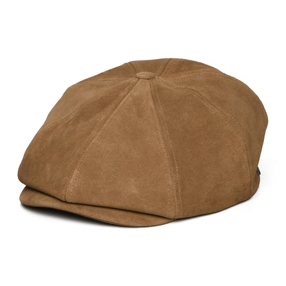 Brixton Hats Brood Reserve Suede Newsboy Cap - Toffee