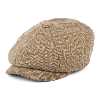 Barbour Hats Fyne Herringbone Newsboy Cap - Sand