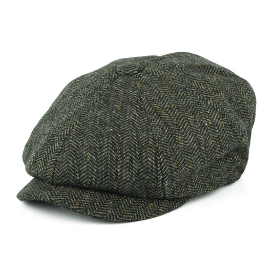 Barbour Hats Fyne Herringbone Newsboy Cap - Olive