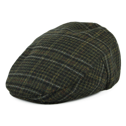 Barbour Hats Wilkin Check Flat Cap - Olive-Multi