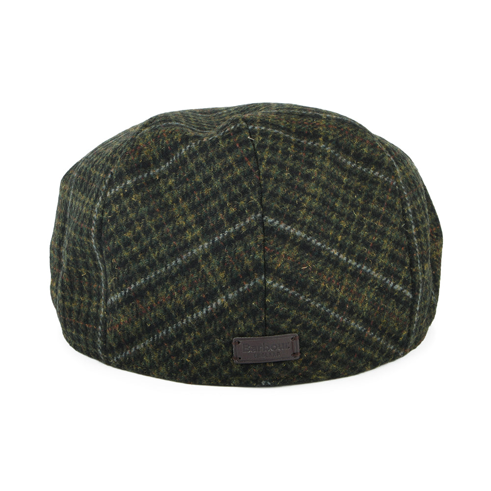 Barbour Hats Wilkin Check Flat Cap - Olive-Multi